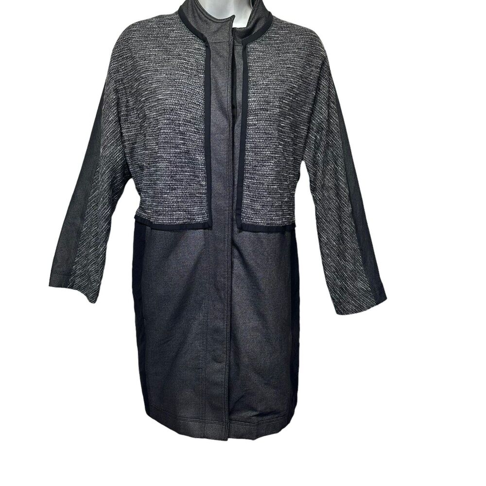 Lululemon Cocoon Car Coat Jacket Shine Dot Black Diamond Jacquard Space Dye XS